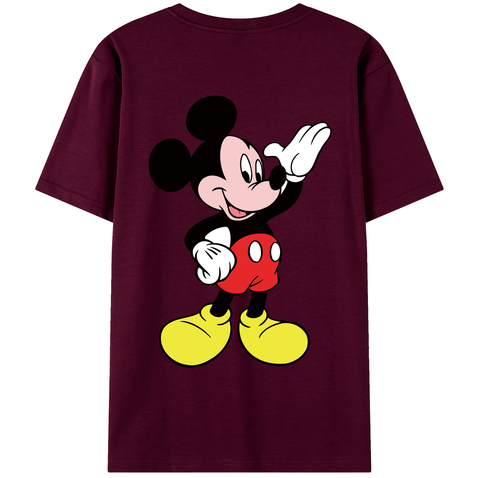 （画像用） ミッキーマウス Mickey Mouse レディース半袖Tシャツ(バックプリント)